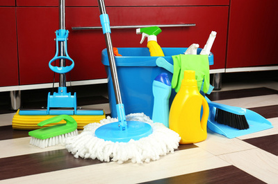 清潔產品和工具的集合