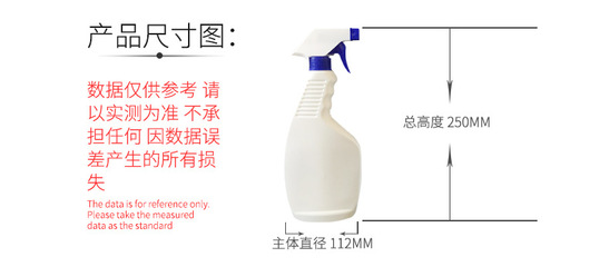 廠家批發(fā) 500ml噴霧瓶 消毒液瓶子 清洗劑噴瓶 現(xiàn)貨
